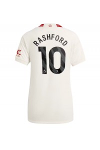 Manchester United Marcus Rashford #10 Fotballdrakt Tredje Klær Dame 2023-24 Korte ermer